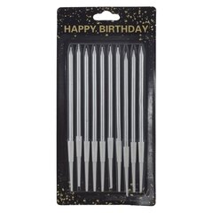 Набор из 10-ти свечей для торта, D 0,5 см,L9 W1 H18,5 см