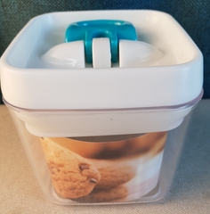 !09 Герметическая емкость для хранения,вакуумная крышка 0,4 л, Франция форма квадрат