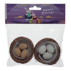 Набор из 2-х изделий декоративных "Гнездо пасхальное", Д14 Ш2,5 В15 см