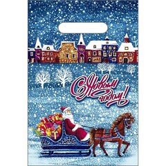 !Пакет "Снегопад", 15 штук полиэтиленовый с вырубной ручкой, 20 х 30 см, 30 мкм