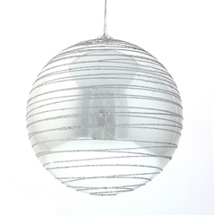 Украшение новогоднее Шар "Спираль серебристая", D 15 см, L15 W15 H15 см