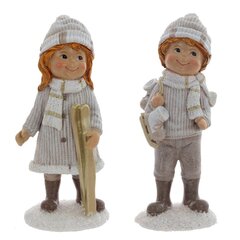 Фигурка декоративная "Мальчик/Девочка", L8 W7 H18 см, 2в.