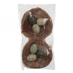 Набор из 2-х изделий декоративных "Гнездо пасхальное", Д17 Ш9 В2 см