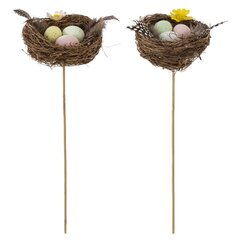 Изделие декоративное (вставка) "Гнездо пасхальное" (8*7*3) (блок 12 шт), L7 W7,5 H22 см, 2в.