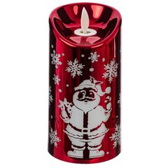 Изделие декор Свеча "Красный Дед Мороз" (подсвет, AAAх3 н/п) L7,5 W7,5 H14,5 см