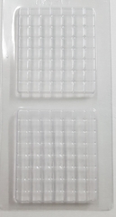 !09 НАБОР 2 ШТУКИ - Форма для шоколада и конфет «Квадратики», цвет прозрачный