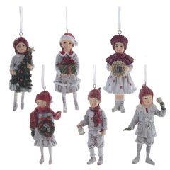 Изделие декоративное подвесное "Девочка/Мальчик", L6 W4 H11,5 см, 6в.