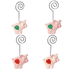 Держатель для визиток "Свинка", Д4,6 Ш2,7 В7,8 см, 4в