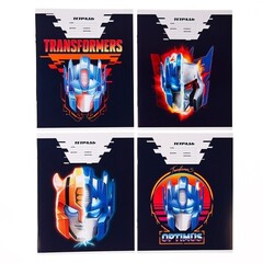 !09 Тетрадь 24 листа (набор 8 штук) линейка, "Трансформеры" МИКС, Tansformers