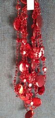 !09 ЕЛОЧНОЕ УКРАШЕНИЕ - БУСЫ "КРУГИ" 2,7 М., ЦВЕТ КРАСНЫЙ