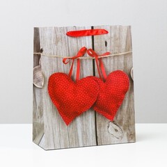 !09 Пакет (набор 4 штуки) подарочный ламинированный, 26 x 32 x 12 см.