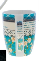 !09 НАБОР 2 ШТУКИ - Кружка "Кружева" 400 мл. дизайн микс