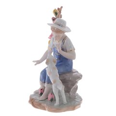 !09 Фигурка декоративная "Мальчик с собакой", 25x13x24 см.
