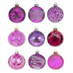 Украшение новогоднее "Шар" (блок 6 шт), L7 W7 H8 см, (в ассорт.)