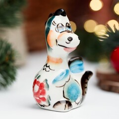 !09 Сувенир "Дракон Летун", гжель, микс, цветной