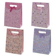 Пакет подарочный (бумага 210г/м2, блок микс 12шт), L19 W9 H27 см, 4в.