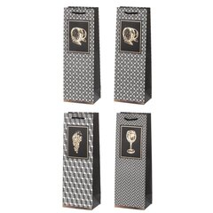 Пакет подарочный (бумага 210г/м2, блок микс 12шт), L12 W9 H35 см, 4в.