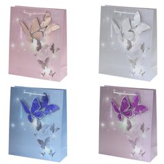 Пакет подарочный (бумага 210г/м2, блок микс 12шт), L26 W10 H32 см, 4в.