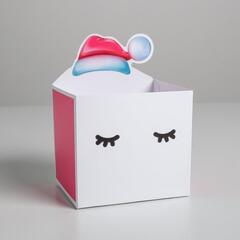 !Коробка для мини-букетов 5 штук «С Новым годом», глазки, 12 х 16,5 х 10 см