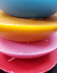 !09 Свеча "Полусфера" 19x19x5 см. цвет бирюзовой