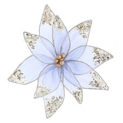 Цветок искусственный "Пуансеттия" (на клипсе), L23 W23 H10 см