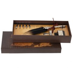 Набор подарочный: ручка перьевая, 5 наконечников, чернильница, держатель, Д25,5 Ш11 В4 см