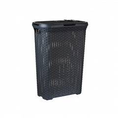 Корзина для белья RATTAN STYLE 40л темно-серая