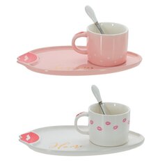 Кружка с блюдцем и ложкой, 200 мл, L25 W14 H8 см, дизайн микс