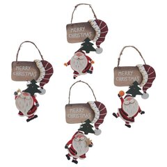 Изделие декоративное подвесное "Дед Мороз", L12,5 W2,5 H21 см, 4в.