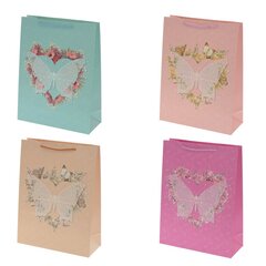 Пакет подарочный (бумага 210г/м2, блок 12шт), L26 W12 H32 см, 4в.