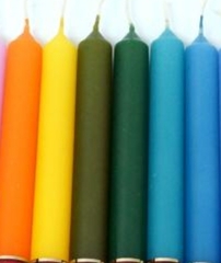 !09 НАБОР 6 ШТУК - Свеча " Конус" 240 мл., цвет бирюзовый