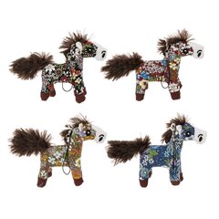 Игрушка набивная с подвесом "Лошадка", L11 W2,5 H9 см, 4в.