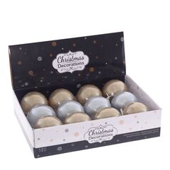 Набор из 12шт Украшение новогоднее "Шар", D 10 см, L43,5 W33 H10,5 см