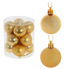 Набор из 12шт Украшение новогоднее "Шар", D 4 см, L9,5 W9,5 H10,5 см