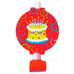 !Язычок-гудок с карточкой "Торт яркий" 6 шт.