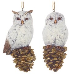 Украшение новогоднее "Сова", L8 W6 H14 см, 2в.