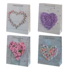 Пакет подарочный (бумага 210г/м2, блок микс 12шт), L26 W10 H32 см, 4в.