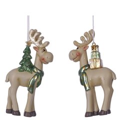 Фигурка декоративная подвесная "Олень",  L5,5 W2,5 H11 см, 2в.