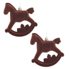 Набор из 2шт, Украшение новогоднее "Лошадка", L10 W5 H11 см