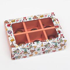 !Коробка для конфет 6 шт, 2 штуки "Детский день рождения" 13,7 х 9,85 х 3,86 см.