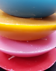 !09 Свеча "Полусфера" 19x19x5 см. цвет фиолетовый