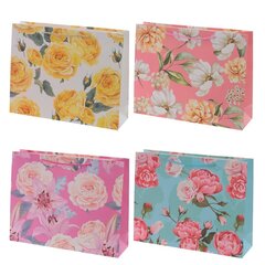 Пакет подарочный (бумага 210г/м2, блок микс 12шт), L38,5 W11 H30 см, 4в.