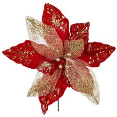 Цветок искусственный "Пуансеттия", L48 W48 H38 см