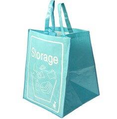 !09 Корзина для хранения с ручками для переноски 33x33x43 см. цвет голубой