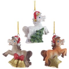 Фигурка декоративная подвесная "Лошадка", L5,5 W3 H7 см, 3в.