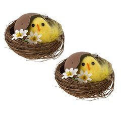 Набор из 2-х изделий декоративных "Гнездо пасхальное" (7*4,5), L15 W8 H7,5 см