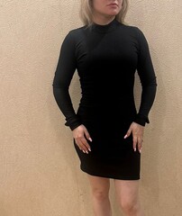 !09 Платье Zamira (лапша) размер М цвет черный