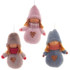 Украшение новогоднее "Девочка", L9 W4 H16 см, 3в.