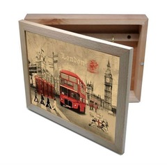 !КЛЮЧНИЦА НАСТЕННАЯ "LONDON", 29 X 22 X 7 СМ