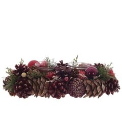 Подсвечник "Новогодняя композиция", L31 W14 H9 см